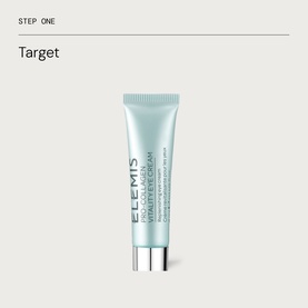 Elemis Pro-Collagen Revitalise & Rejuvenate Routine skincare set, featuring a light blue eye cream tube with silver cap.