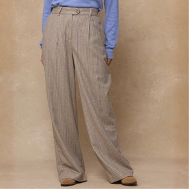 Luna Striped Wide Leg Trousers
