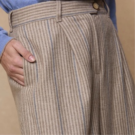 Luna Striped Wide Leg Trousers