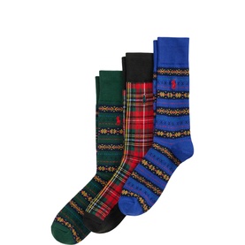 Three-Pack Pony Logo Crew Socks