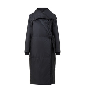 Long Padded Wrap Coat