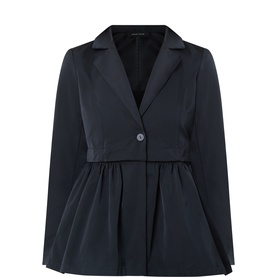 Detachable Peplum Hem Single-Breasted Blazer