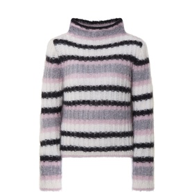 Striped Turtleneck Sweater