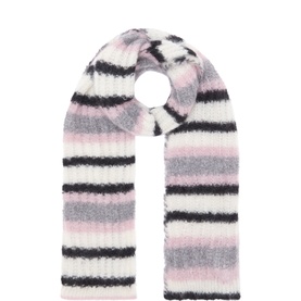 Striped Fluffy Scarf