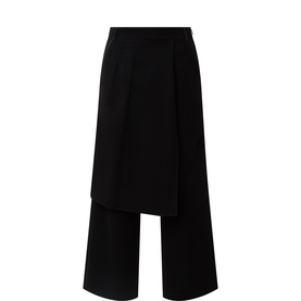 Skirt Overlay Wide Leg Trousers