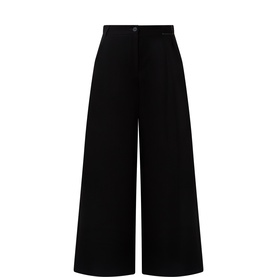 Jersey High-Rise Wide Leg Trousers