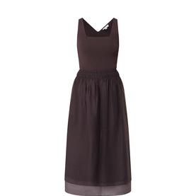 Mixed Media Flared Dress