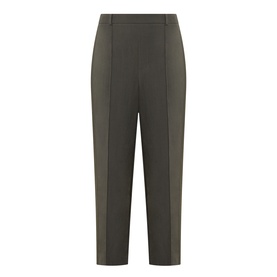 Vince sea vine cropped trousers in tencel lyocell blend, featuring high waist, front seam detail and straight leg silhouette