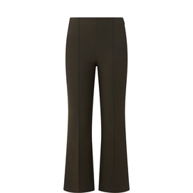 Flared-Leg Cropped Trousers