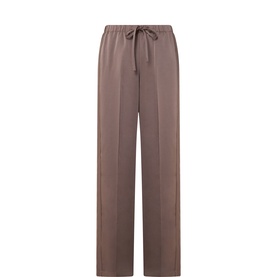 Crepe Wide-Leg Trousers