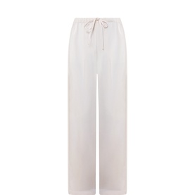 Crepe Wide-Leg Trousers
