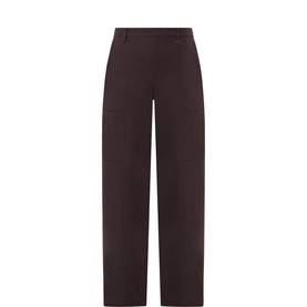 Pleated Straight-Leg Trousers