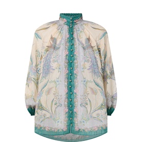 Indra Billow Scarf Floral Blouse