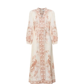 Indra Linen Plunge Dress
