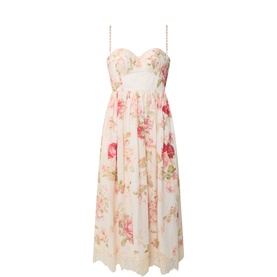 Roselight Linen Rose Floral Dress