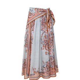 Aster Paisley Floral Scarf Skirt