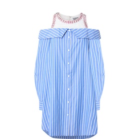 Jori Stripe Mini Shirt Dress