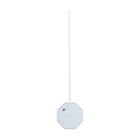Gingko white desk light with slim upright stem and octagonal base