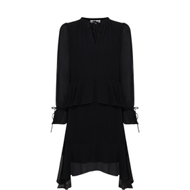 Messie Tie-Neck Shirt Dress