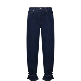 Haruki Straight Tie-Ankle Jeans