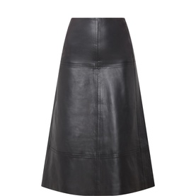Celina High-Waisted Leather Skirt