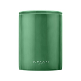 Jo Malone London Green Tomato Vine Candle in a glossy deep green glass jar with matching lid