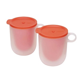 M-Cuisine Microwave Cool-Touch Mugs Set of 2 Orange
