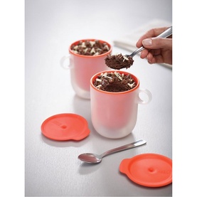 M-Cuisine Microwave Cool-Touch Mugs Set of 2 Orange
