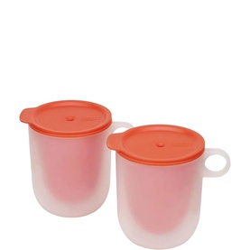 M-Cuisine Microwave Cool-Touch Mugs Set of 2 Orange
