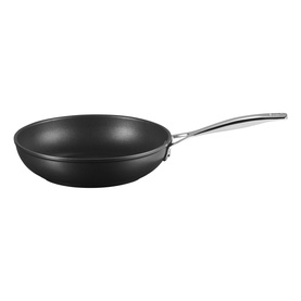 Le Creuset Toughened Non-Stick Deep Frying Pan 26cm in black hard anodised aluminium with stainless steel riveted handle