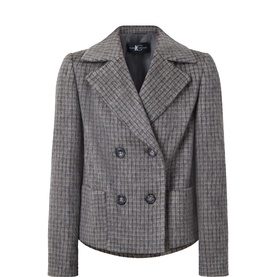 Checked Short Peacoat