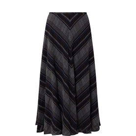 Checked Flared Skirt