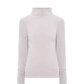 Back-Slit Turtleneck Sweater