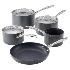 Hard Anodised Non-Stick Five-Piece Cookware Set