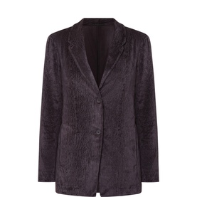 Transit Choco blazer with textured jacquard fabric, notch lapel, single-button fastening and long sleeves
