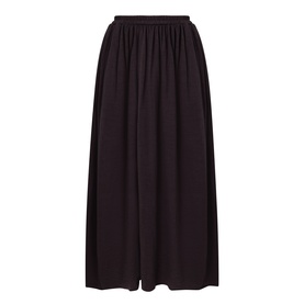 Transit choco maxi skirt in 100% virgin wool with elasticated waist and full gathered silhouette