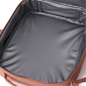 Trixie pink insulated lunch bag interior showing grey thermal lining and spacious main compartment