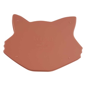 Trixie pink cat-shaped silicone placemat with embossed face detail and suction cup corners