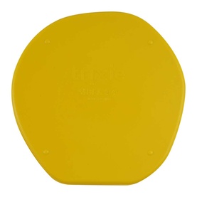 Trixie Orange Lunch Box lid, smooth curved shape with flat base, shown from above