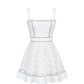Ava Broderie Anglaise Mini Flared Dress