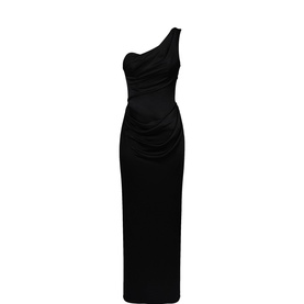 Caprice Satin One Shoulder Gown