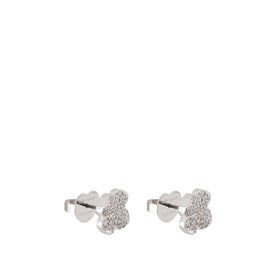 Spade Flower Pav&eacute; Studs