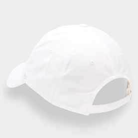 Lululemon Classic Ball Cap in white, rear view showing structured crown, ventilation eyelets and adjustable back closure.