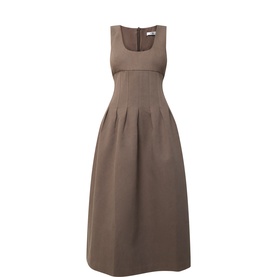 Cinched Pleated Dress
