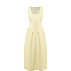 Cinched Pleated Dress
