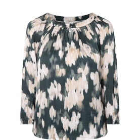 Catin Floral Keyhole Blouse