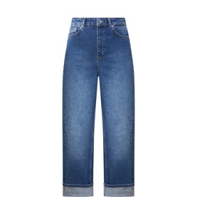 Cristine Straight Leg Cuffed Jeans