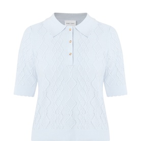 Cinia Textured-Knit Polo Sweater