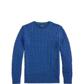 Polo Player Cable Knit Sweater S-XL