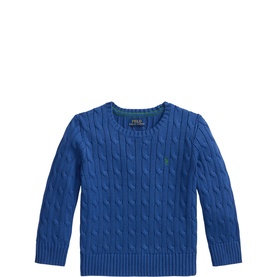 Polo Player Cable Knit Sweater 2-7 Years